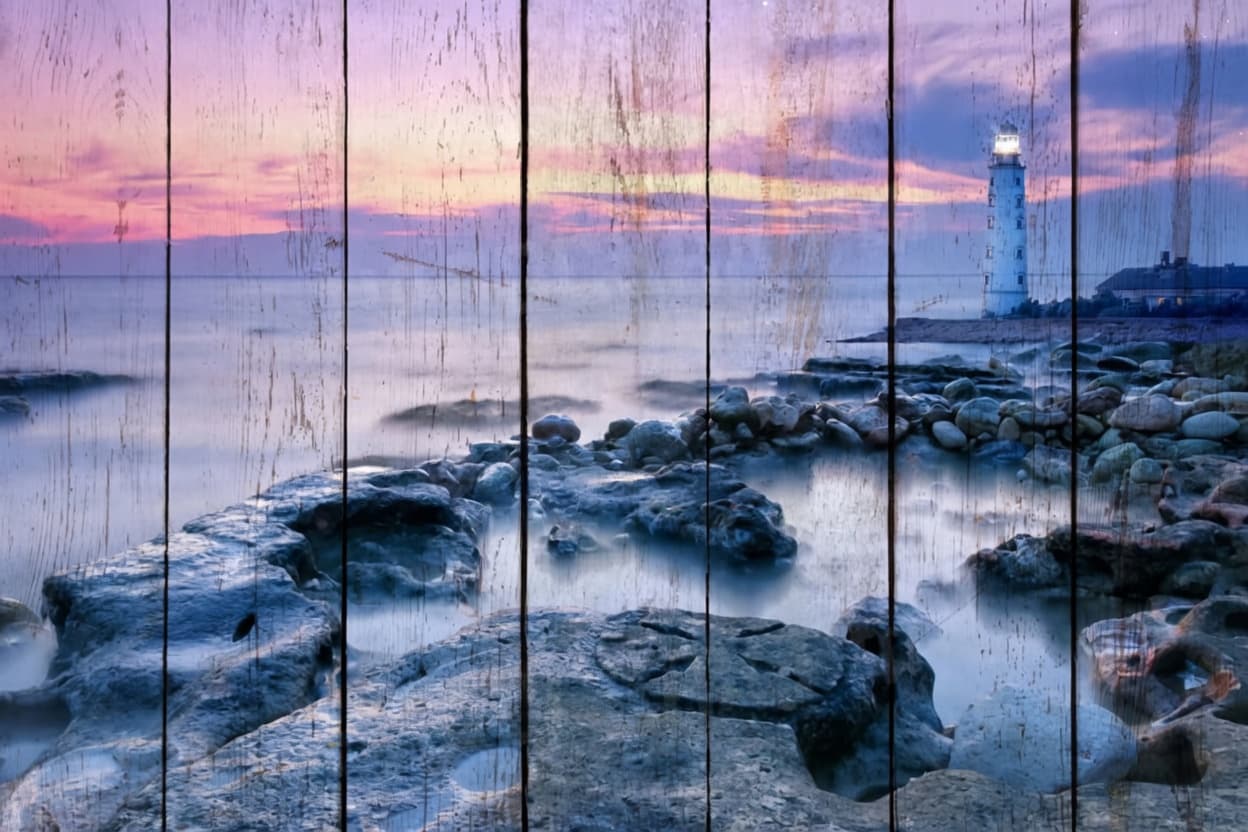 Картина на досках Море 40
