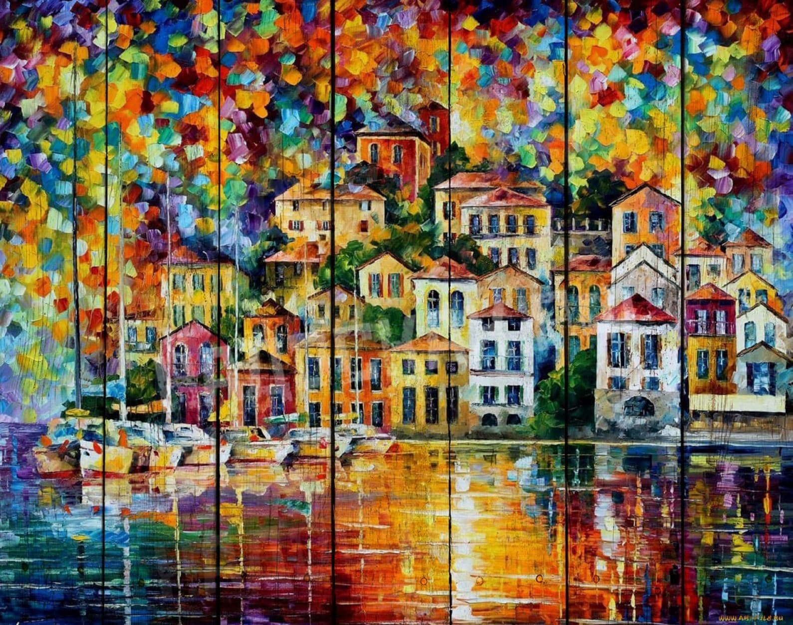 Картина на досках Л. Афремов 1