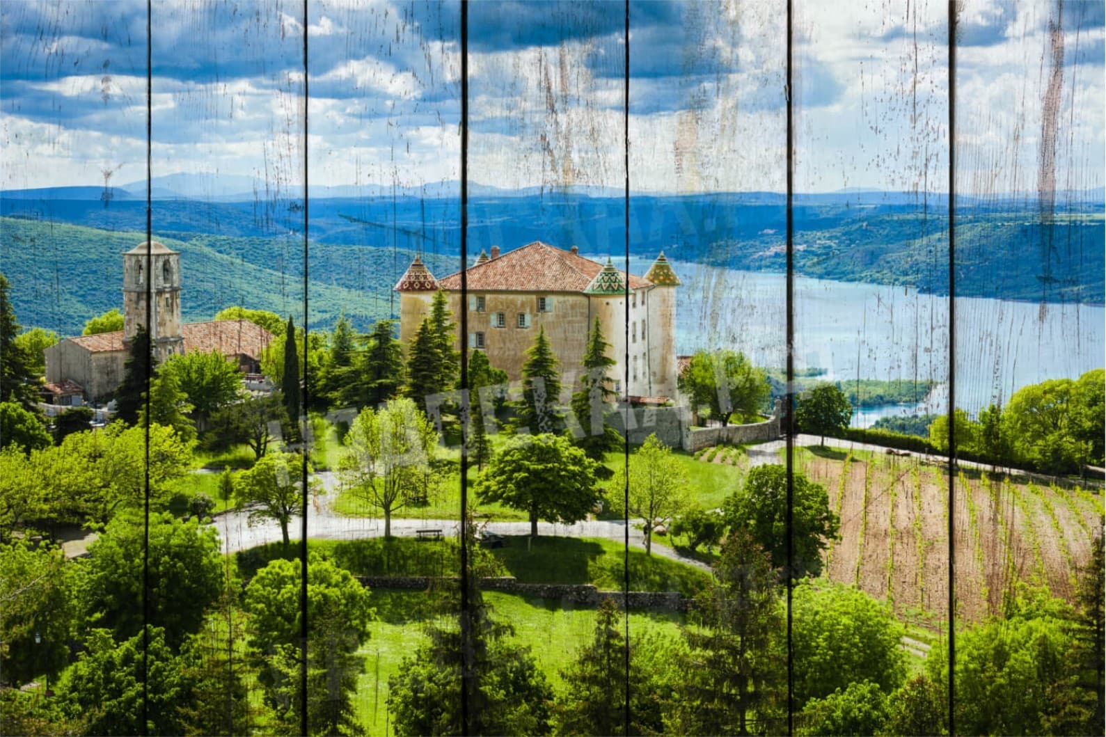 Картина на досках Прованс 22
