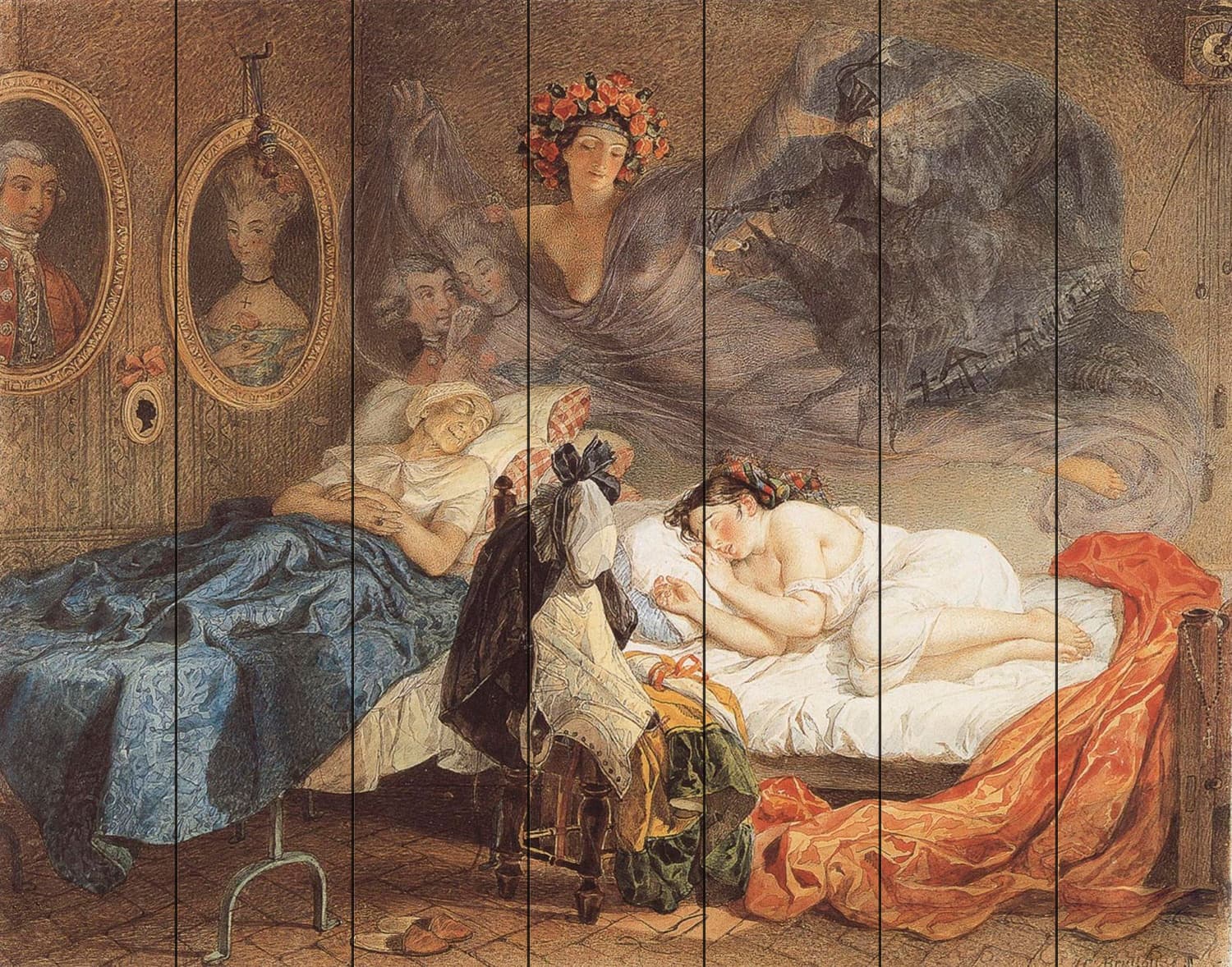 «Сон бабушки и внучки», 1829 г — Карл Брюллов