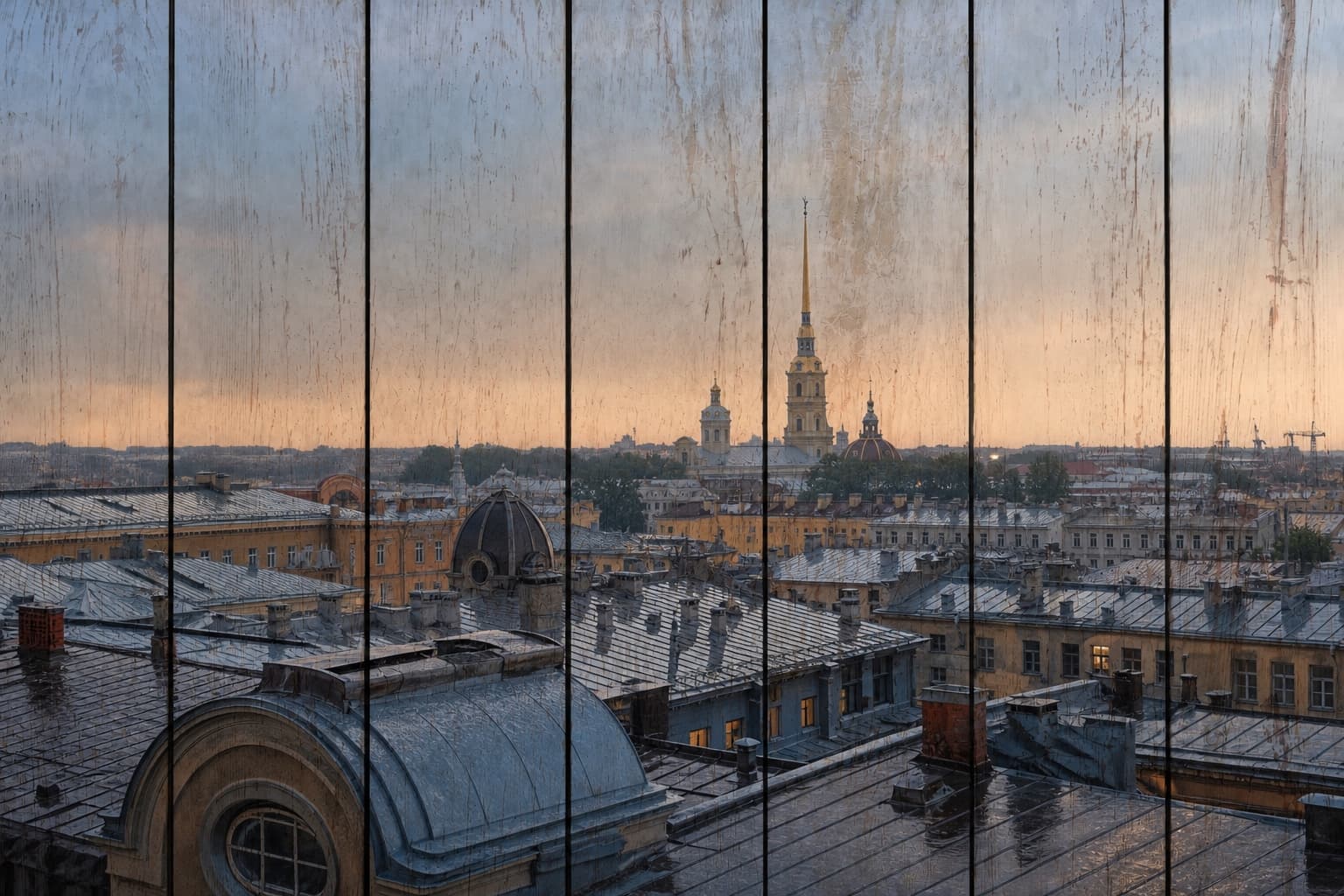 Крыши Санкт-Петербурга после дождя
