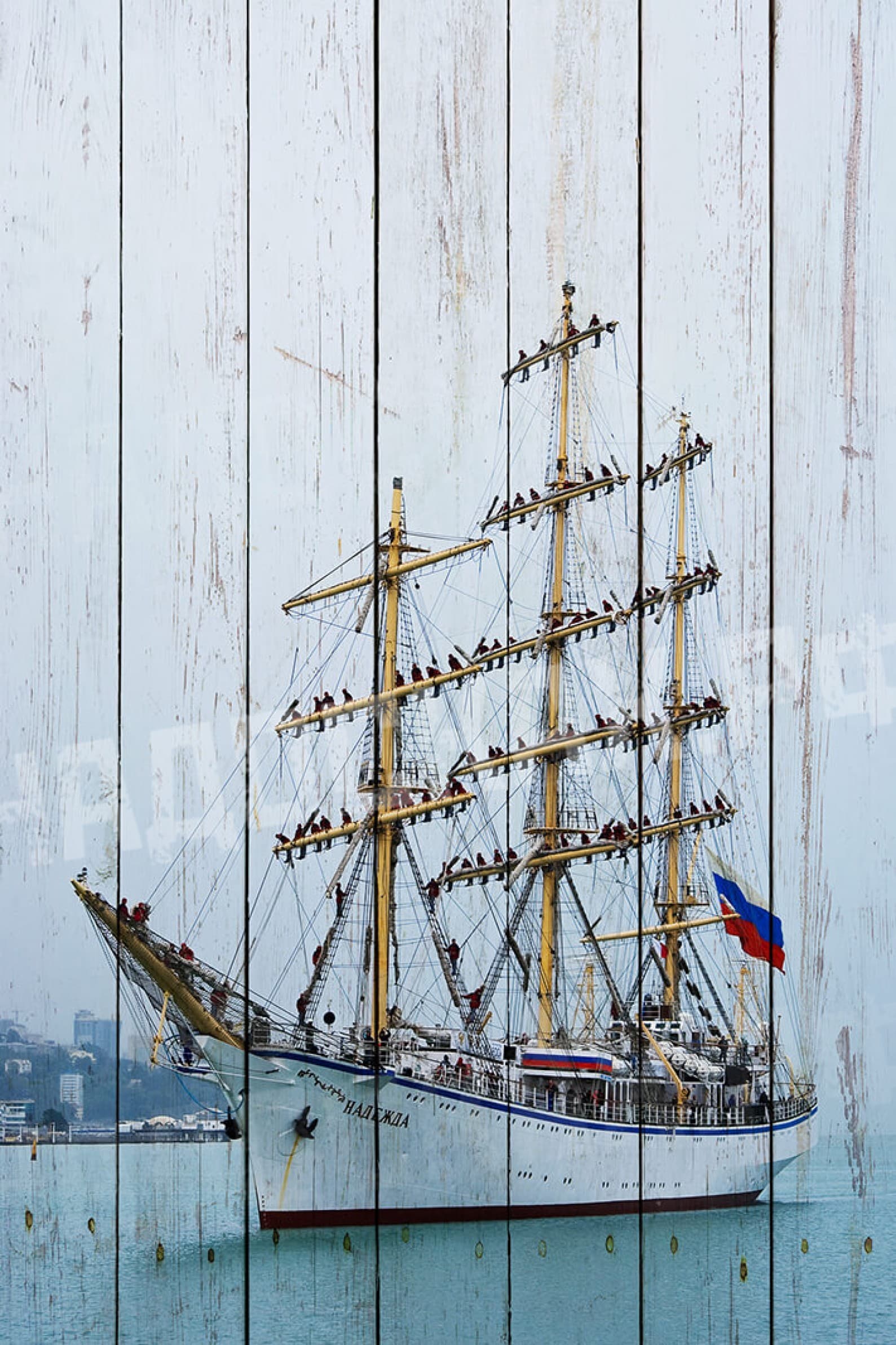 Картина на досках Корабли 31
