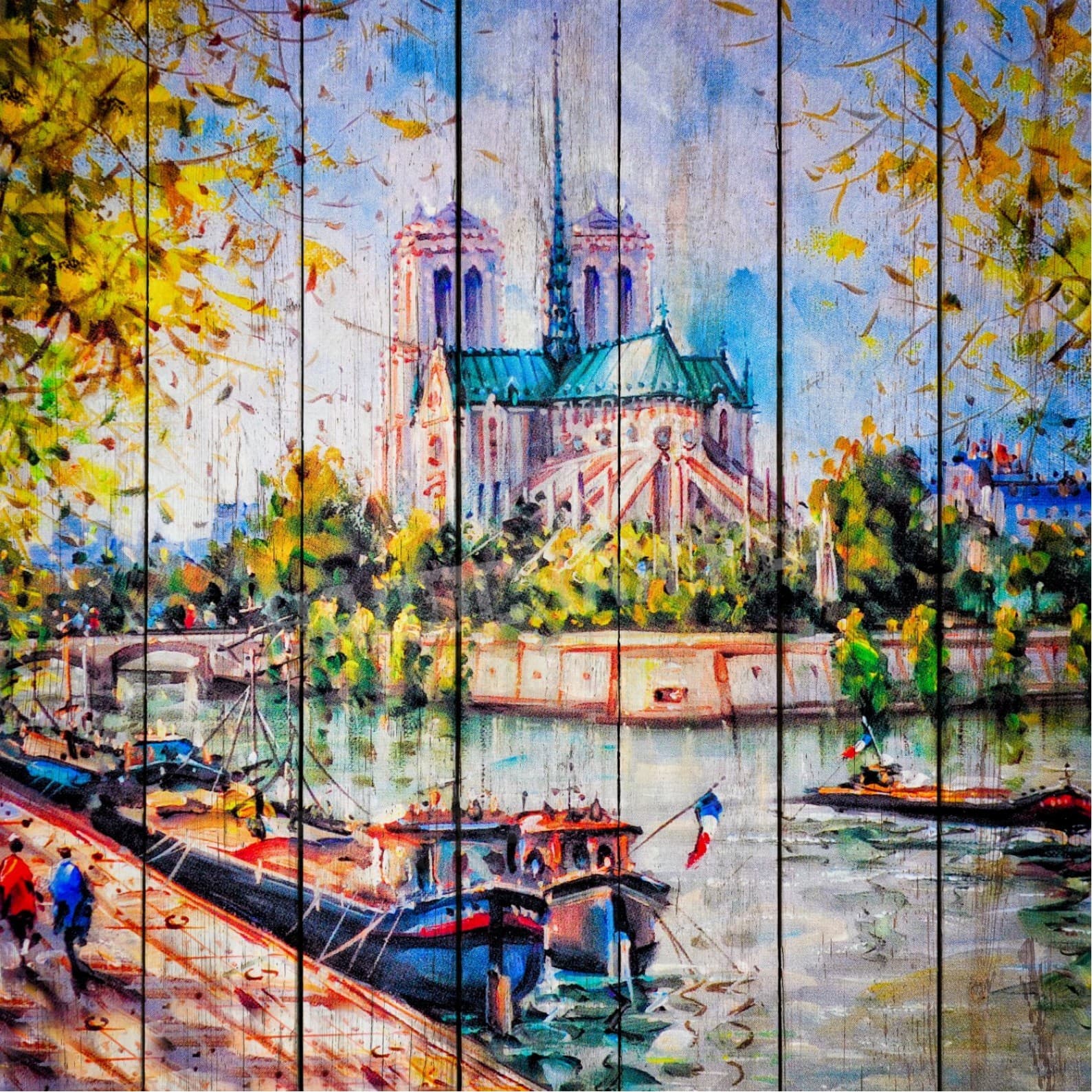 Картина на досках Абстракция 4