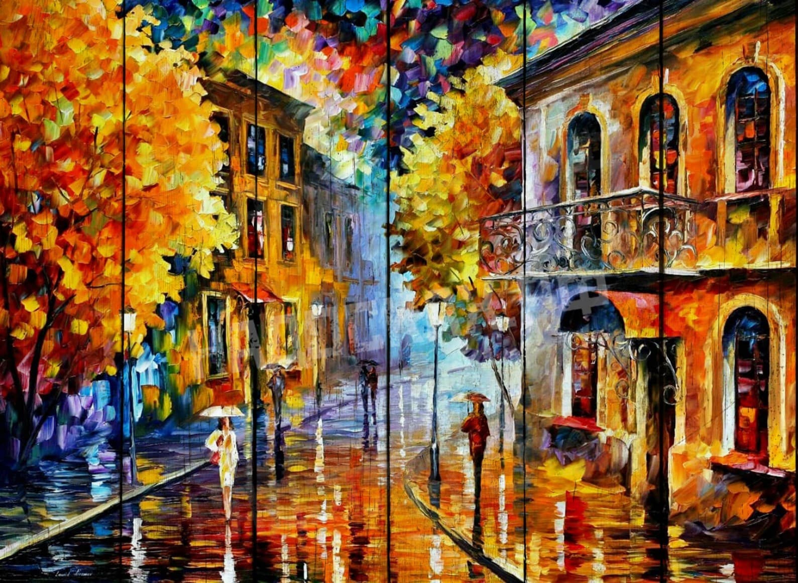 Картина на досках Л. Афремов 4