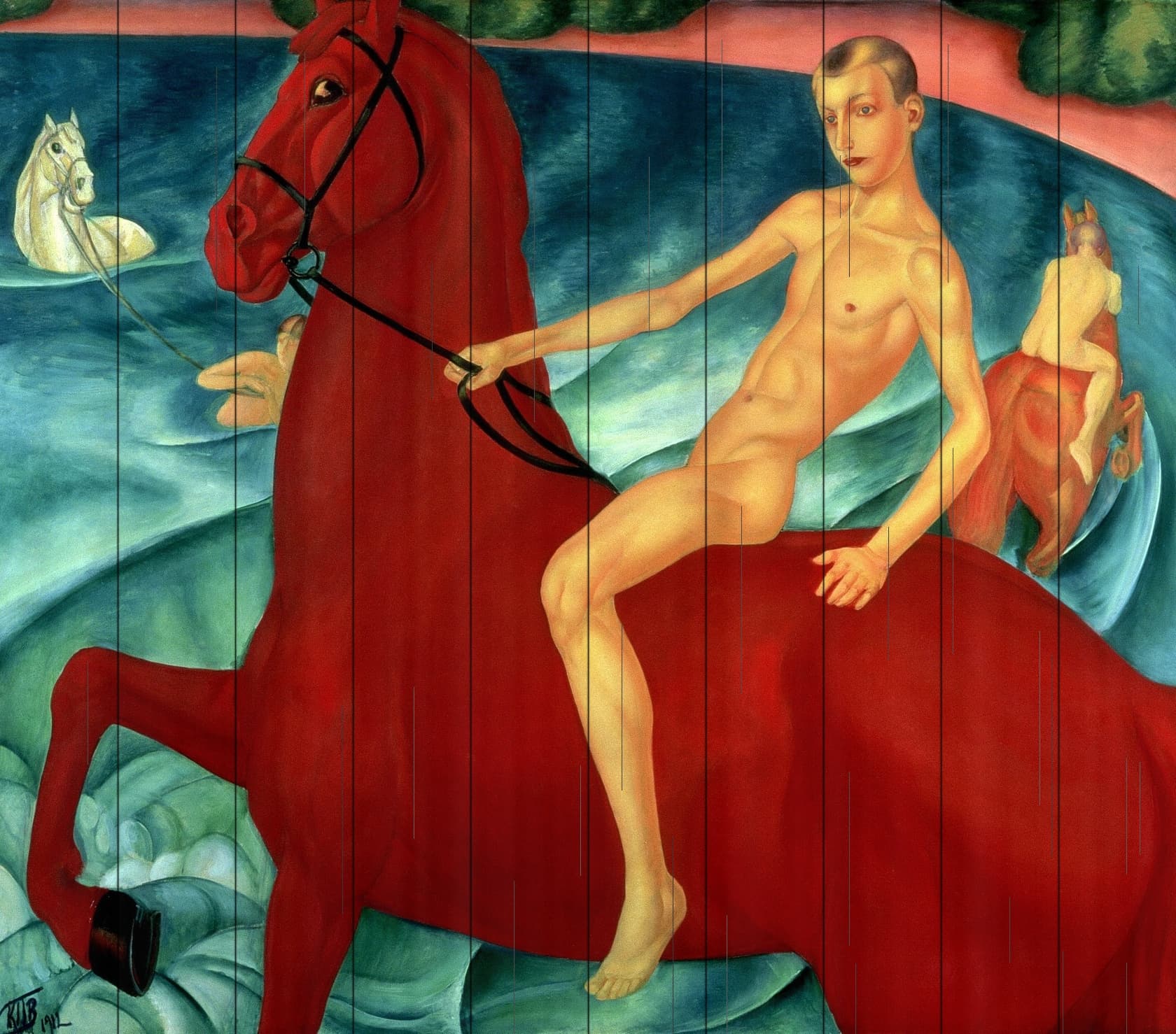«Купание красного коня», 1912 год — К. С. Петров-Водкин