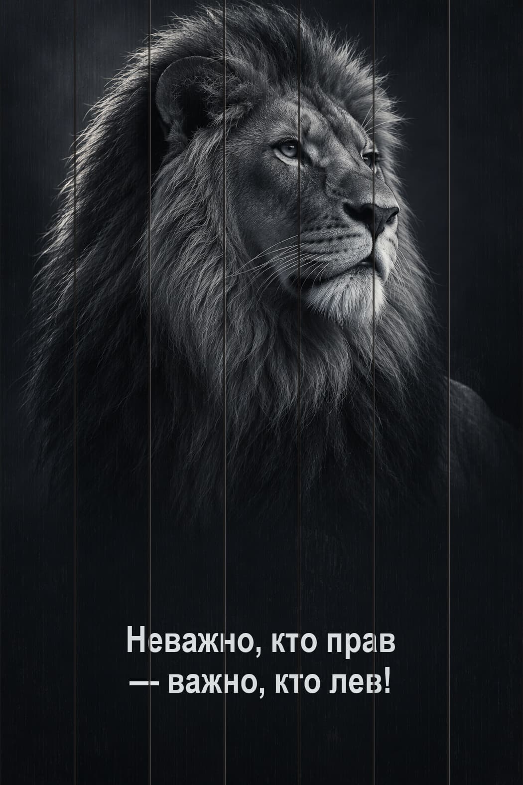 Кто прав — кто лев, тёмный графит