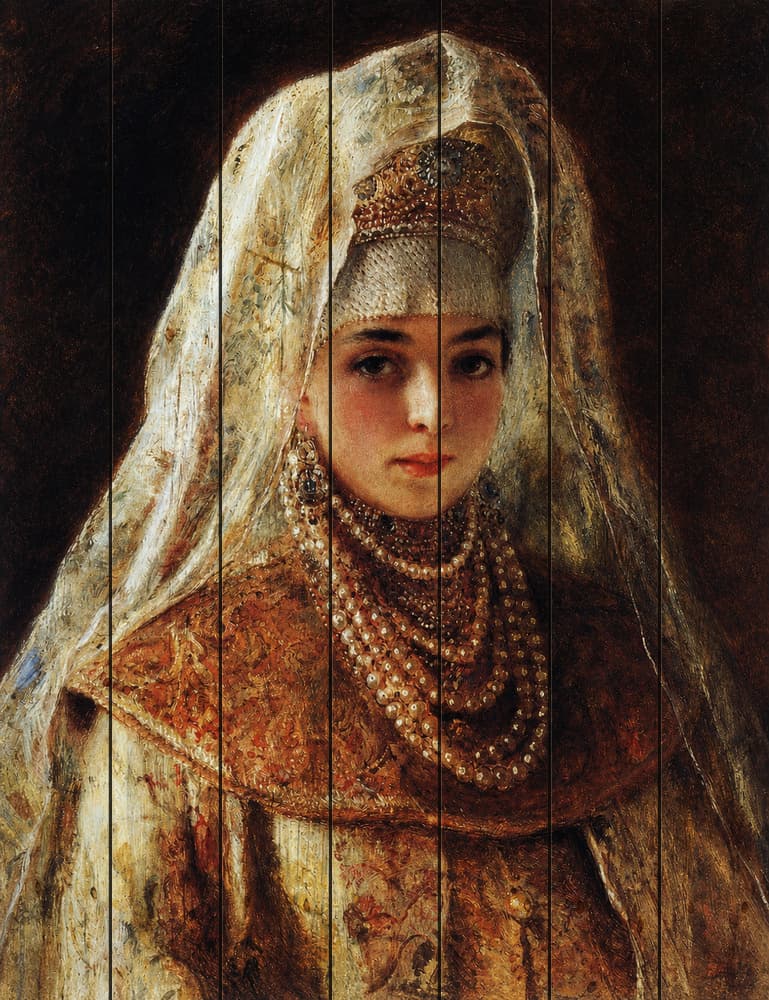 Боярышня, Этюд к картине 1901 года «Хмелем обсыпают» — Константин Маковский