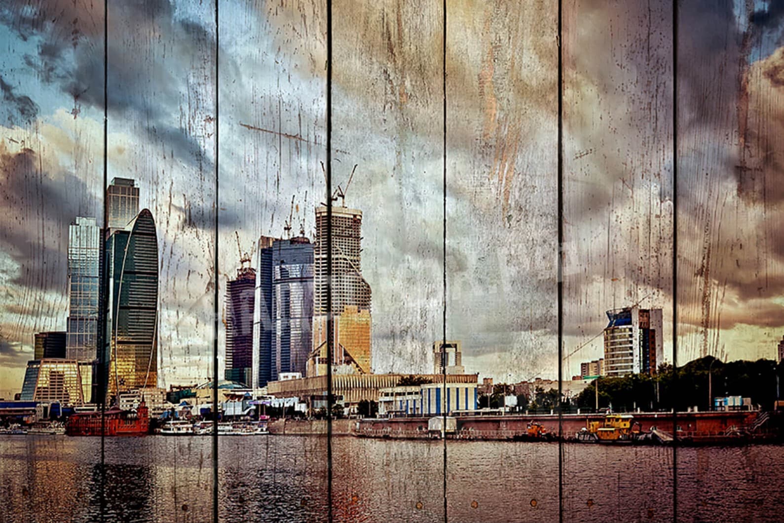 Картина на досках Города 21
