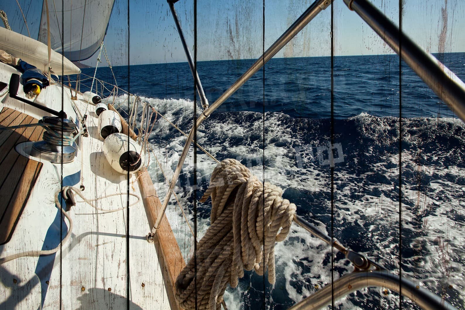 Картина на досках Корабли 25