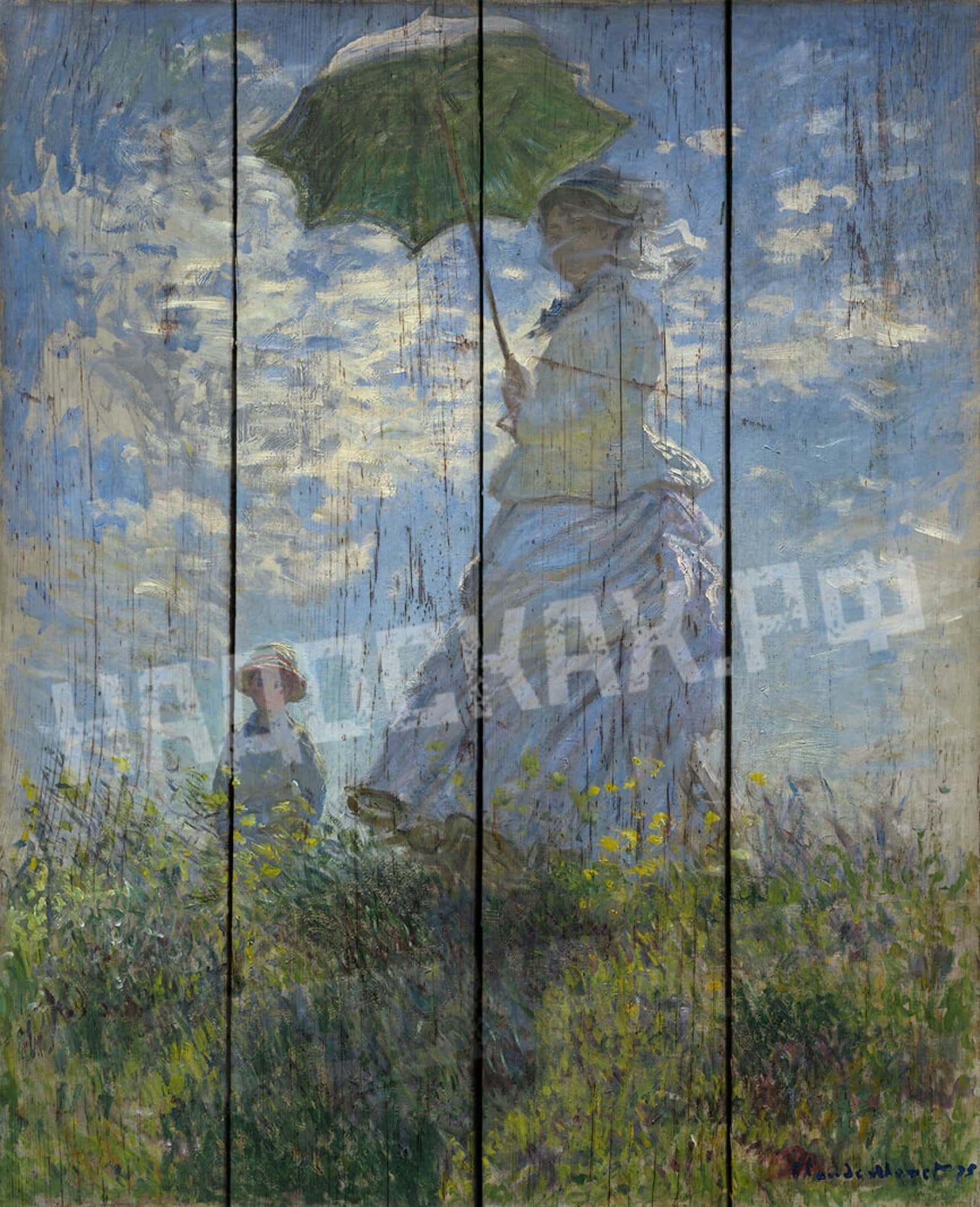 Картина на досках К. Моне 4
