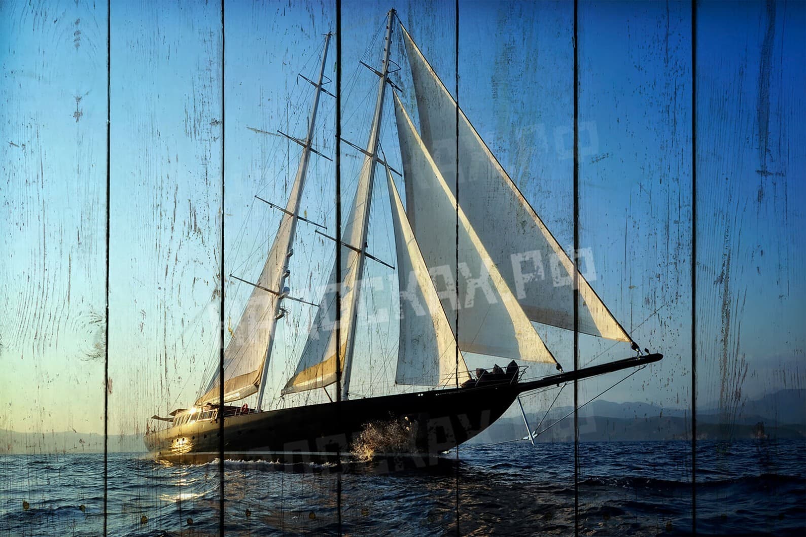 Картина на досках Корабли 3