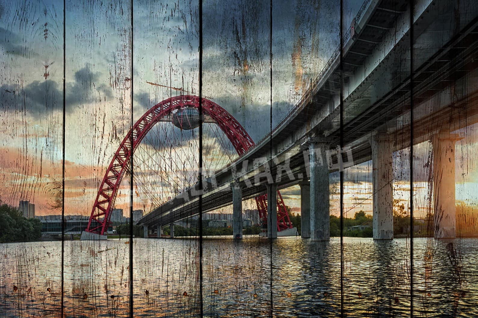 Картина на досках Мосты 9