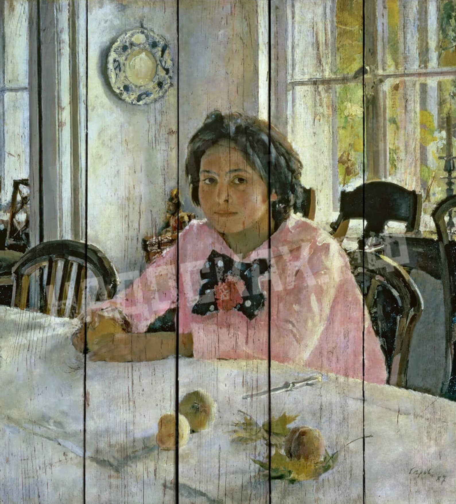 Картина на досках В. Серов