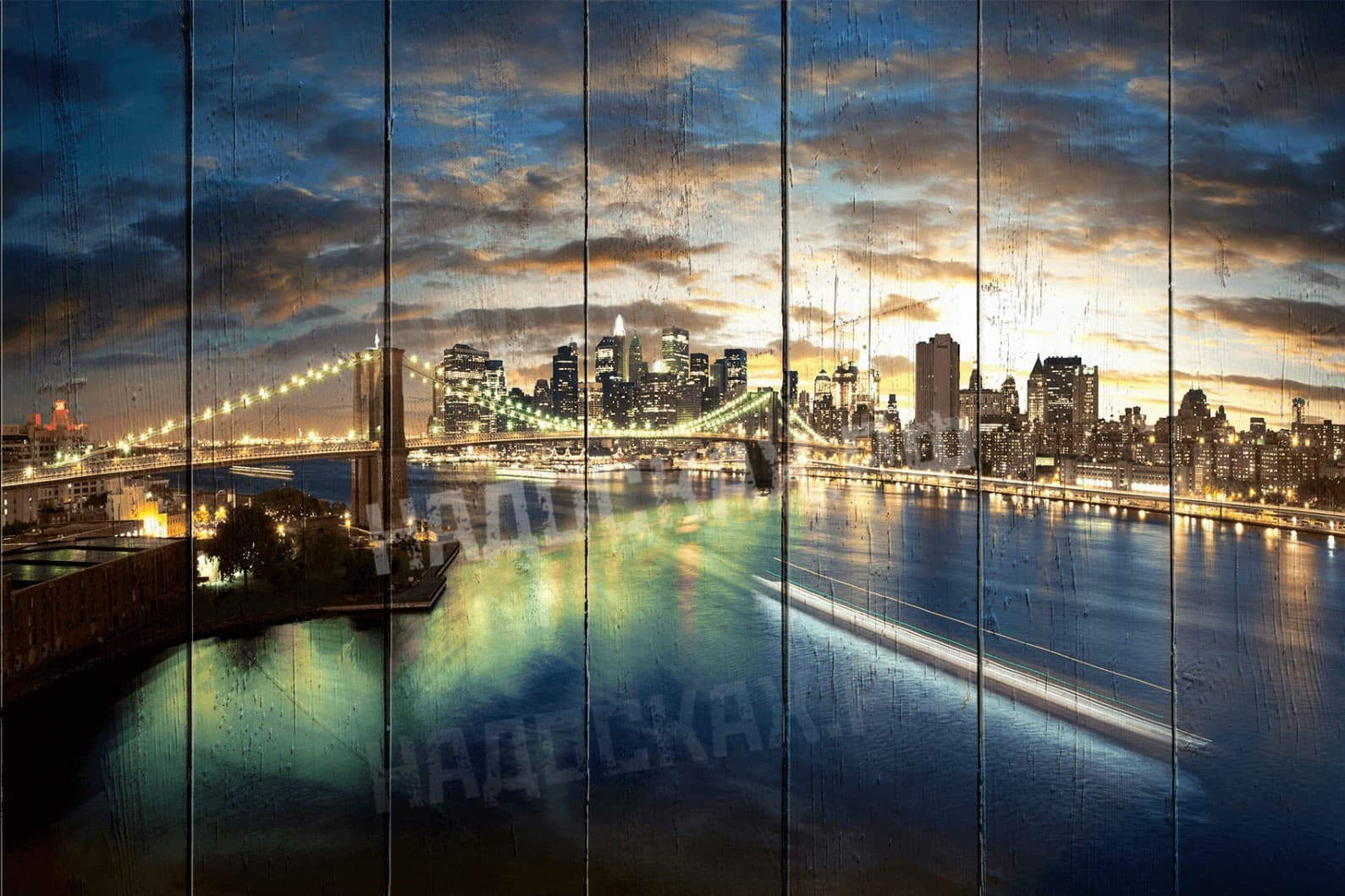 Картина на досках Мосты 13
