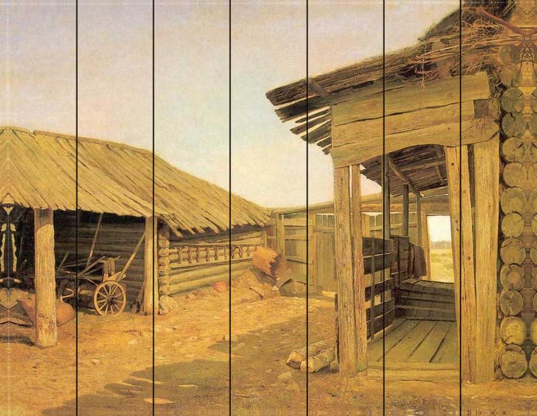 Деревенский двор — Шишкин