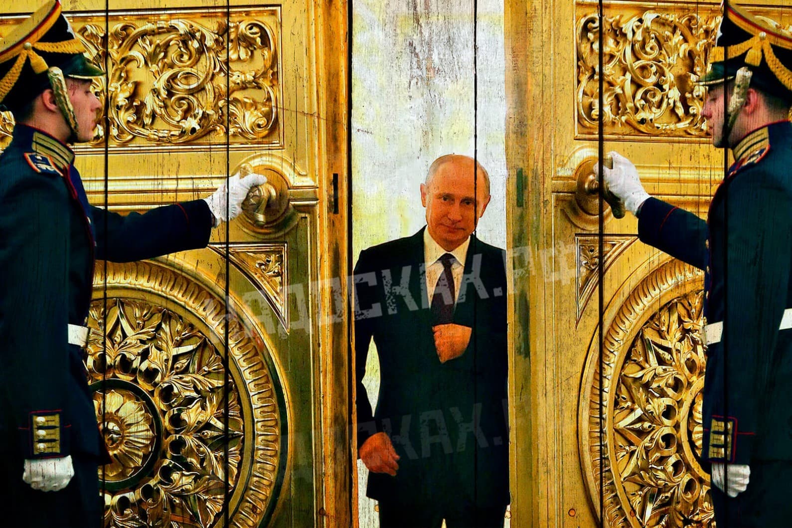 Картина на досках Путин 4