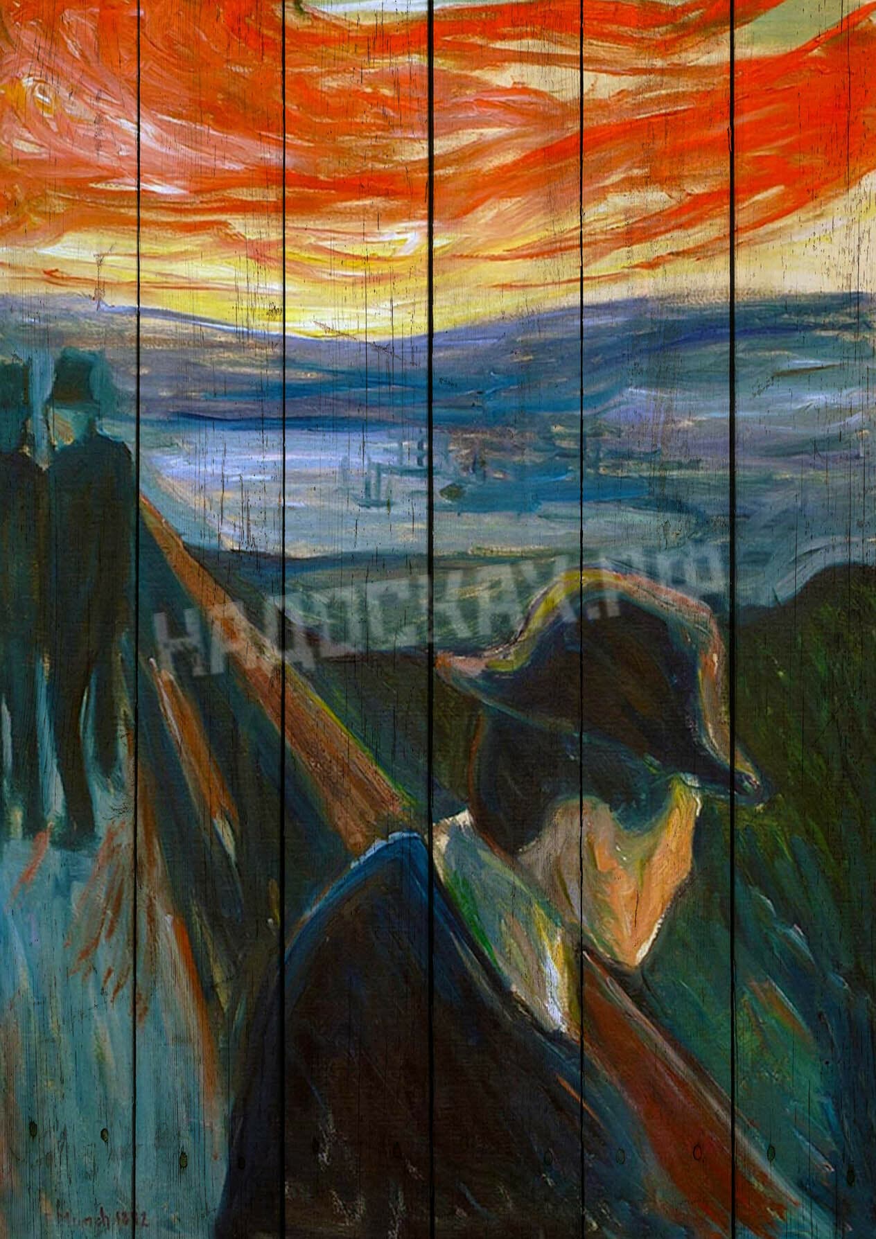 Картина на досках Эдвард Мунк. Отчаяние