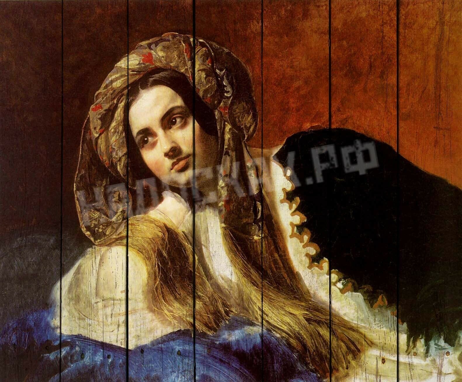 Картина на досках Карл Брюллов. «Турчанка», 1838 г.