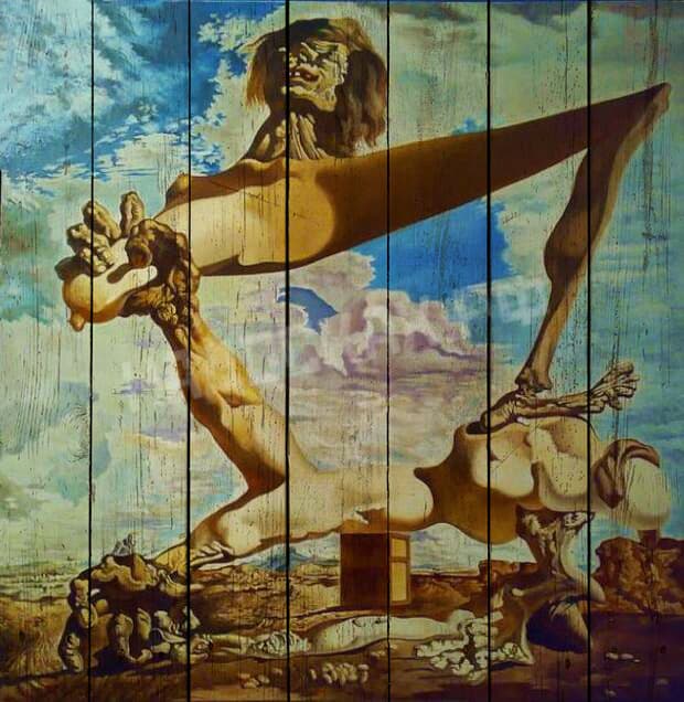 Картина на досках Сальвадор Дали. Мягкая конструкция с варёными бобами