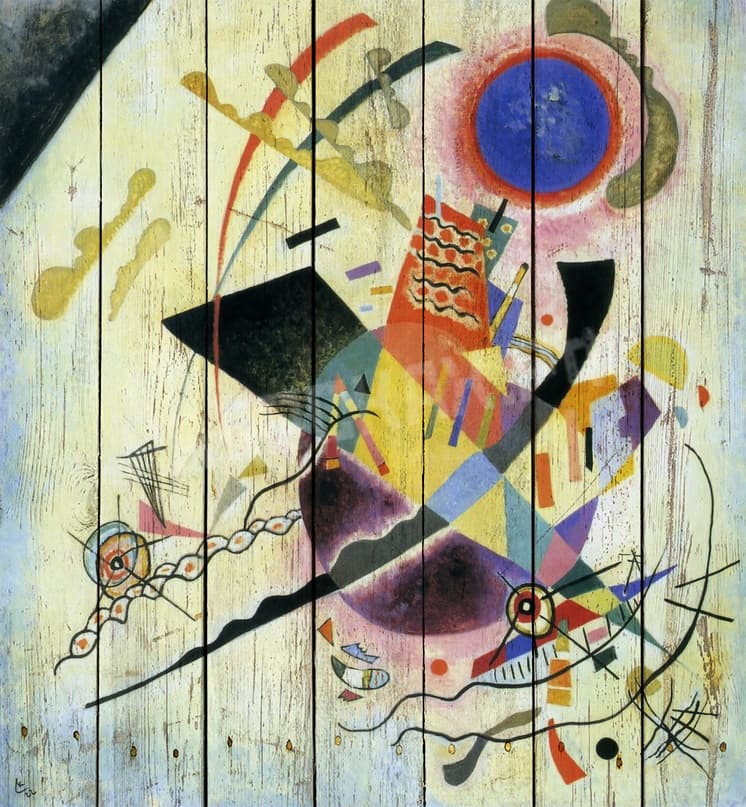 Картина на досках Василий Кандинский. Синий круг, 1922