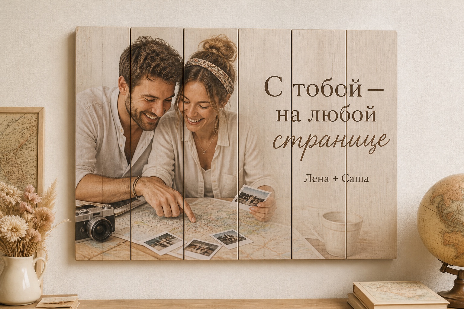 Картина на дереве по фотографии заказчика
