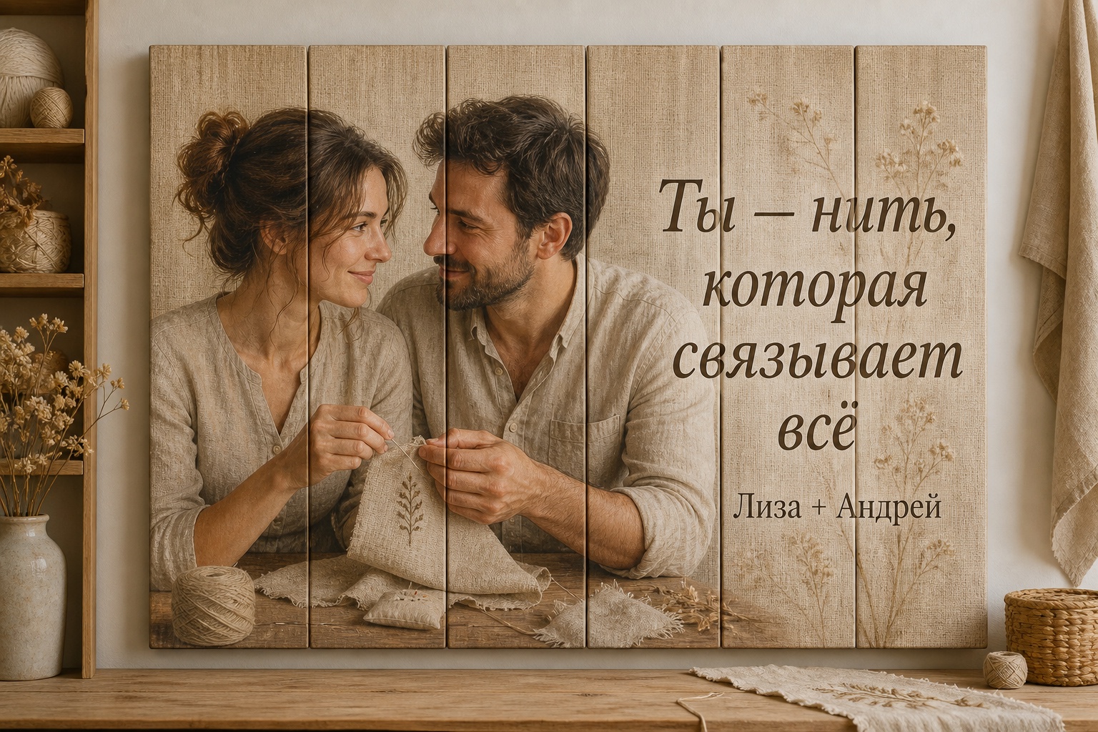 Работа по фотографии заказчика — печать прямо по массиву дерева