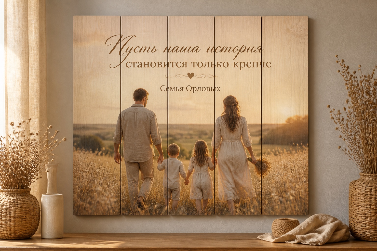 Картина на дереве по фотографии заказчика