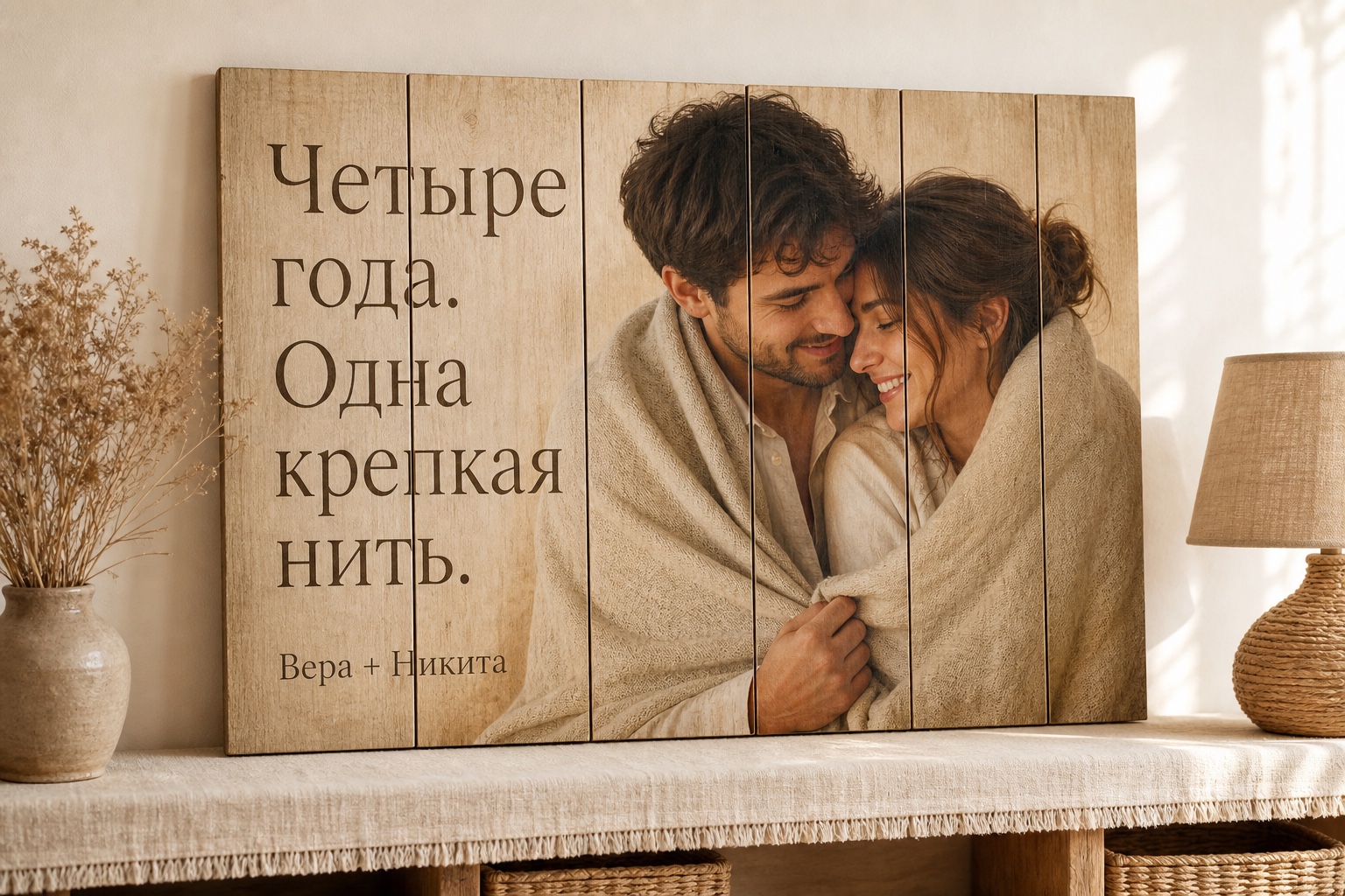 Картина на дереве по фотографии заказчика