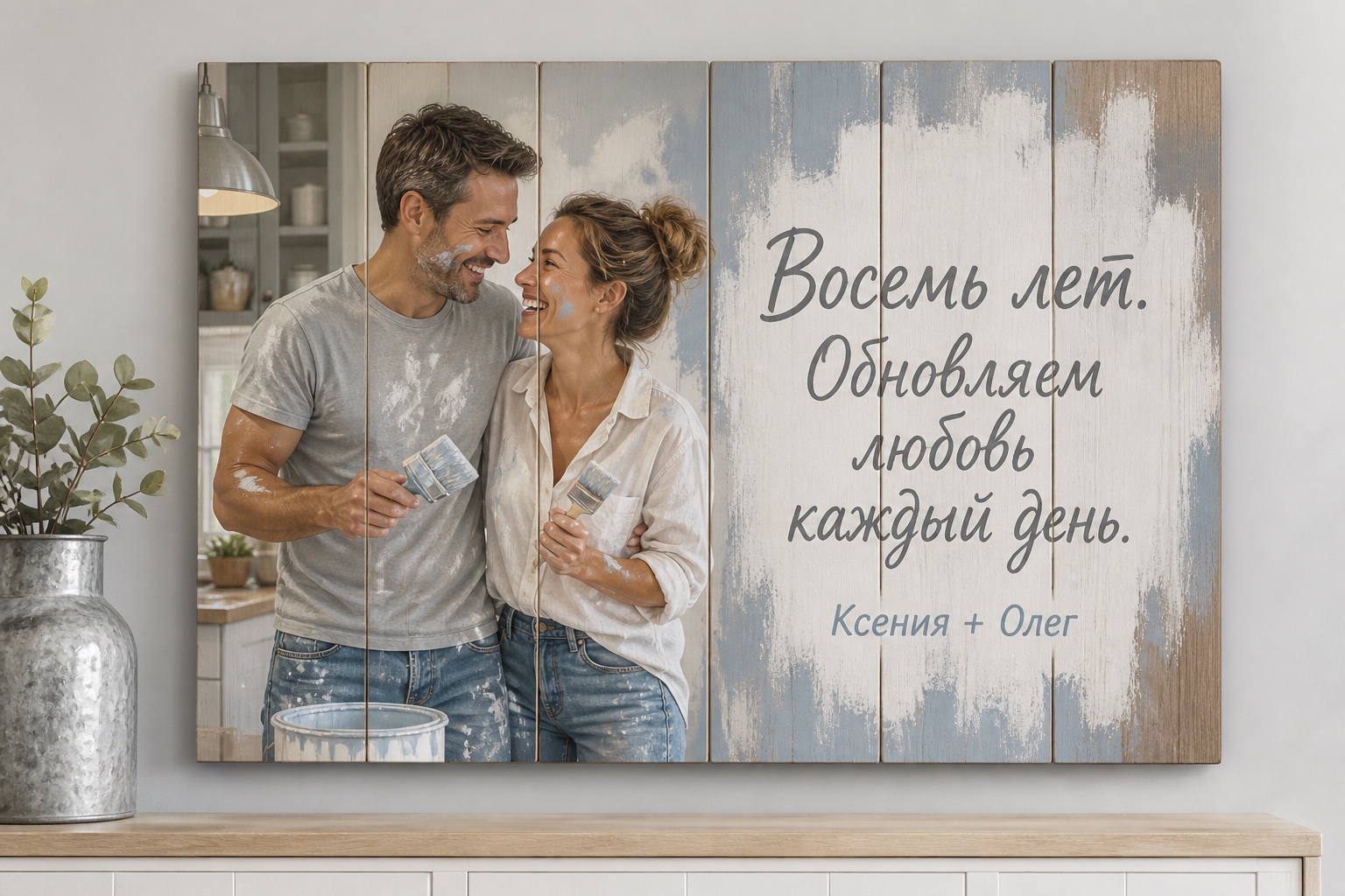 Картина на дереве по фотографии заказчика