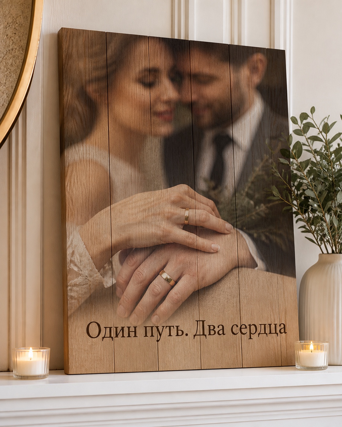 Картина на дереве по фотографии заказчика