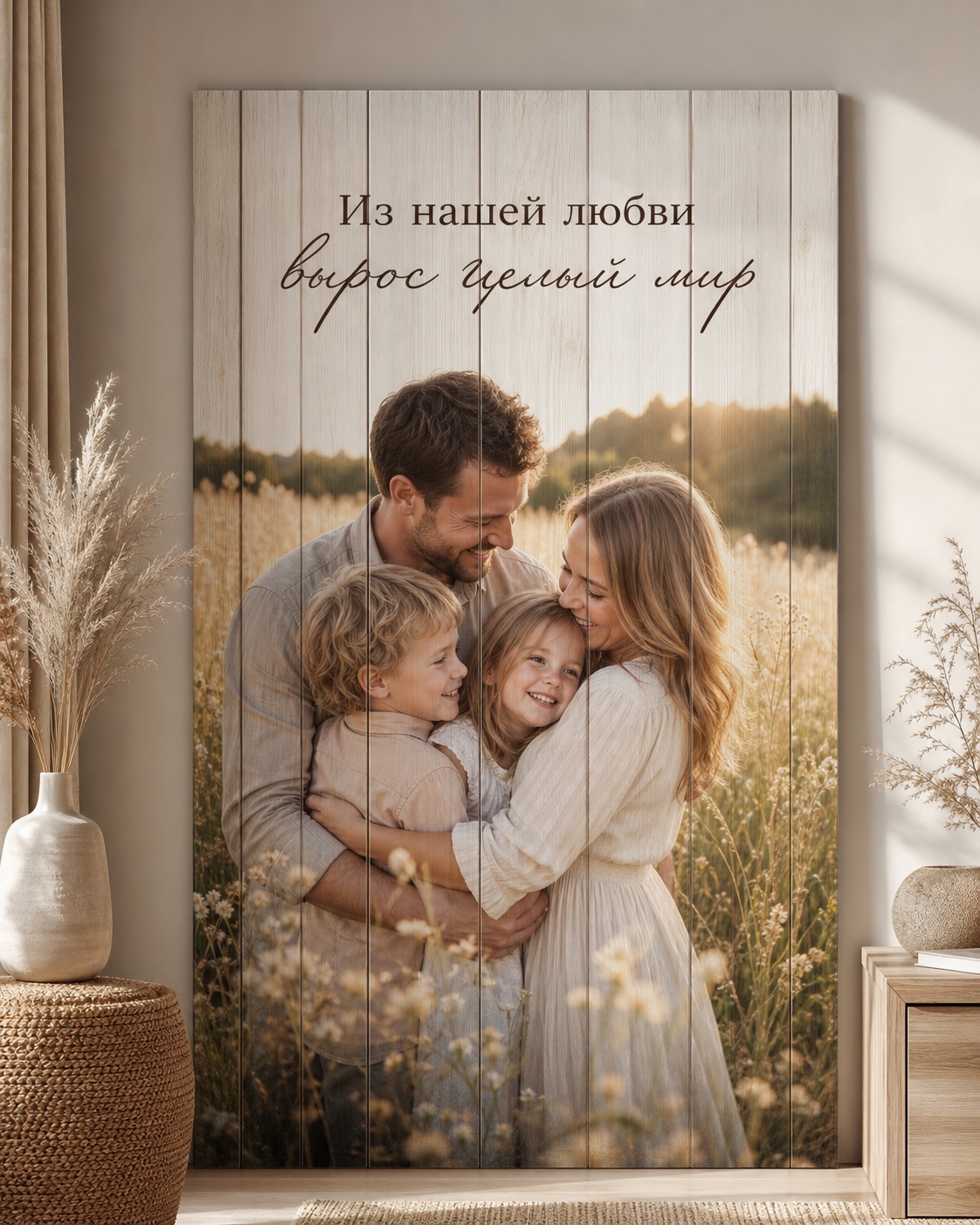 Картина на дереве по фотографии заказчика