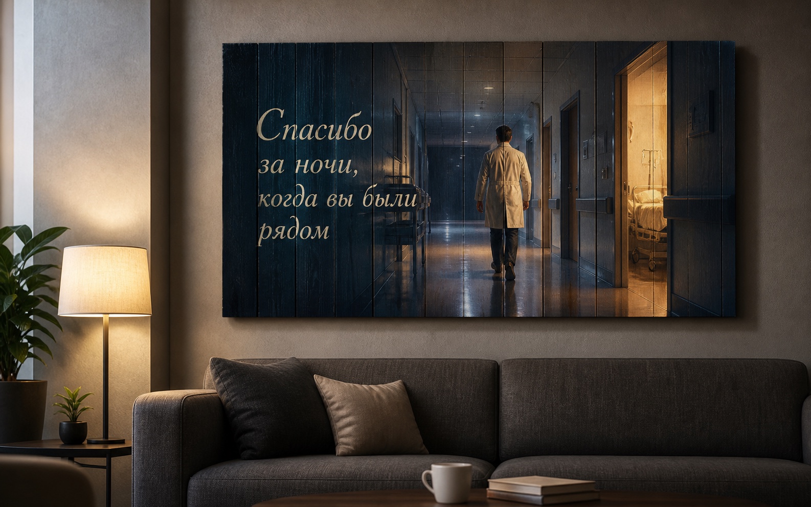Картина на дереве по фотографии заказчика