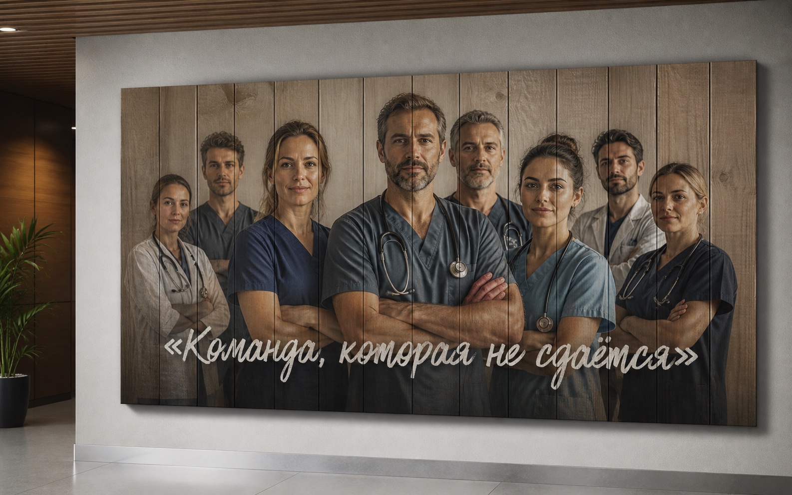 Картина на дереве по фотографии заказчика