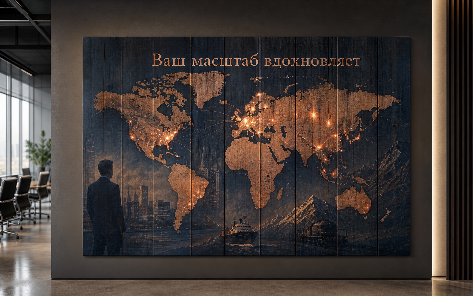 Картина на дереве по фотографии заказчика