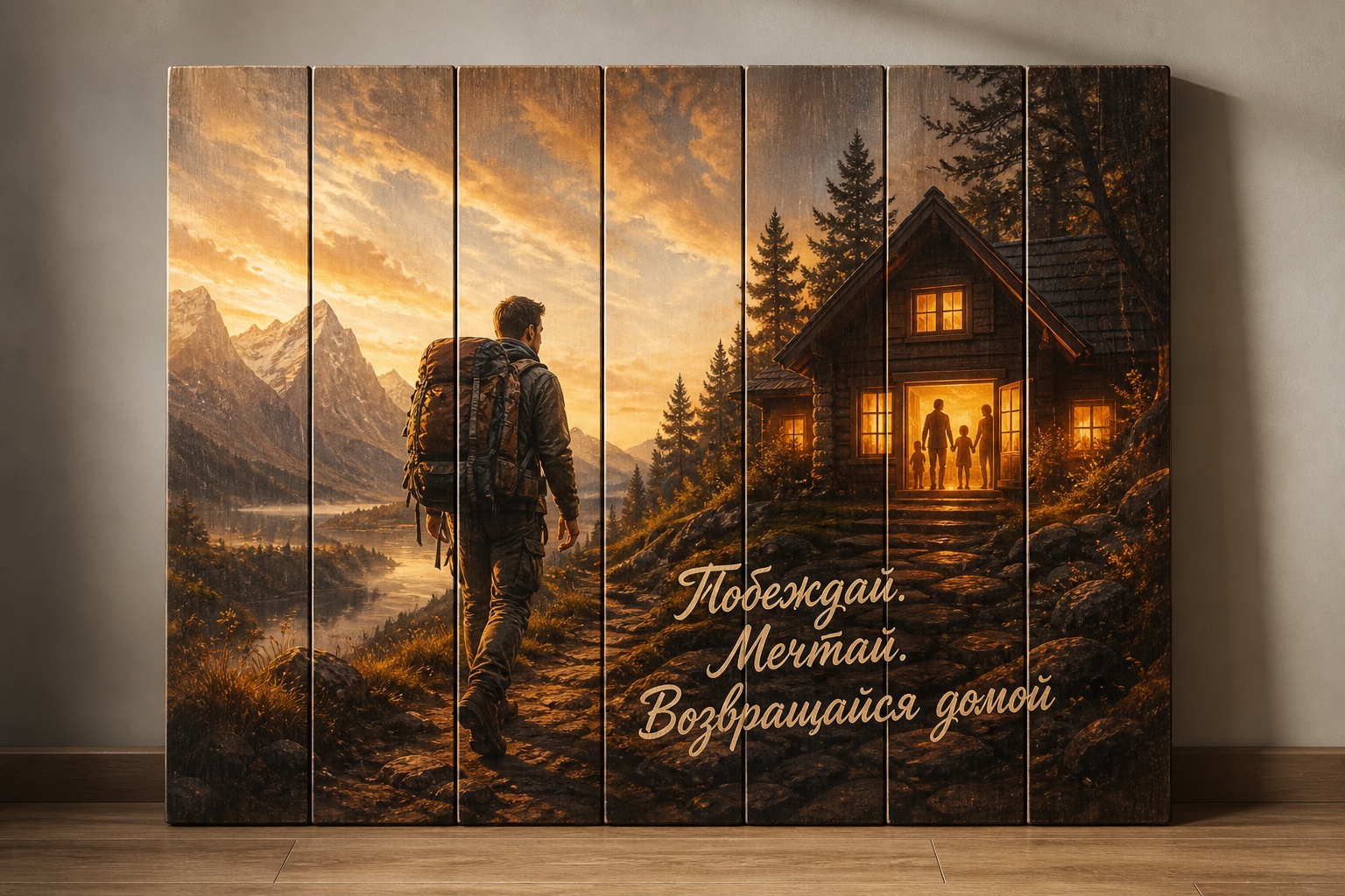 Картина на дереве по фотографии заказчика