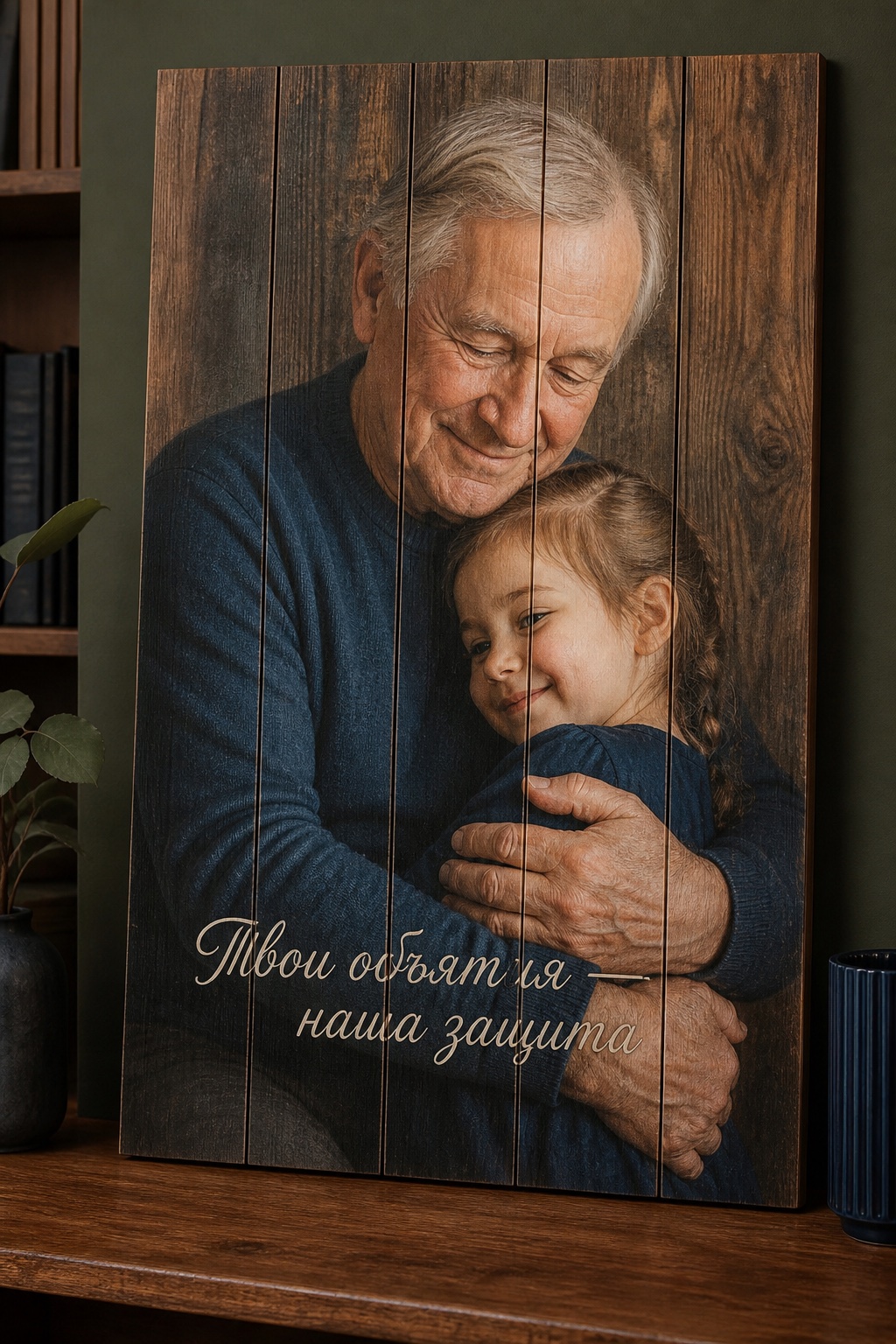 Картина на дереве по фотографии заказчика