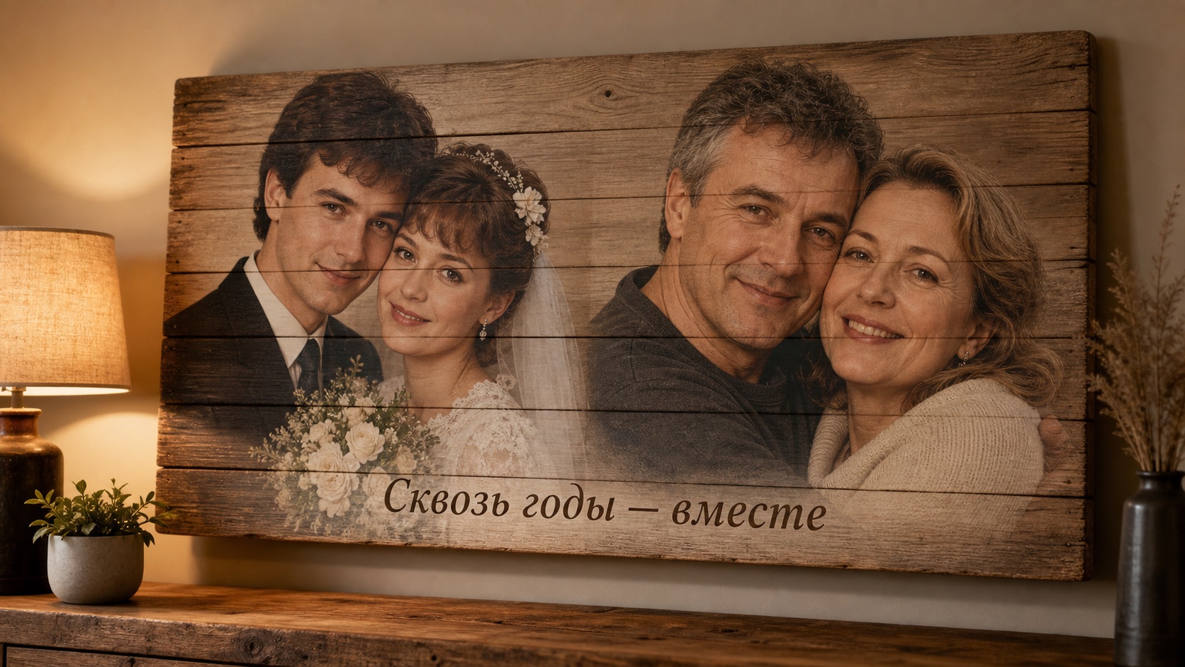 Картина на дереве по фотографии заказчика