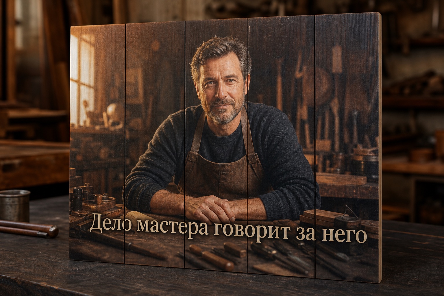 Картина на дереве по фотографии заказчика