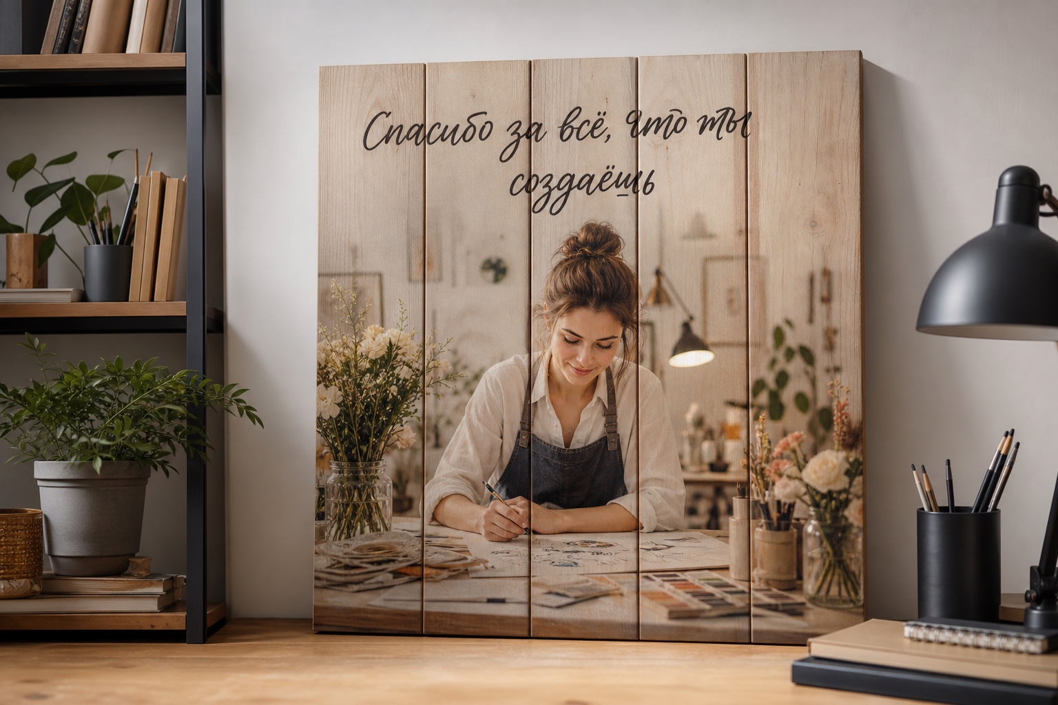 Картина на дереве по фотографии заказчика