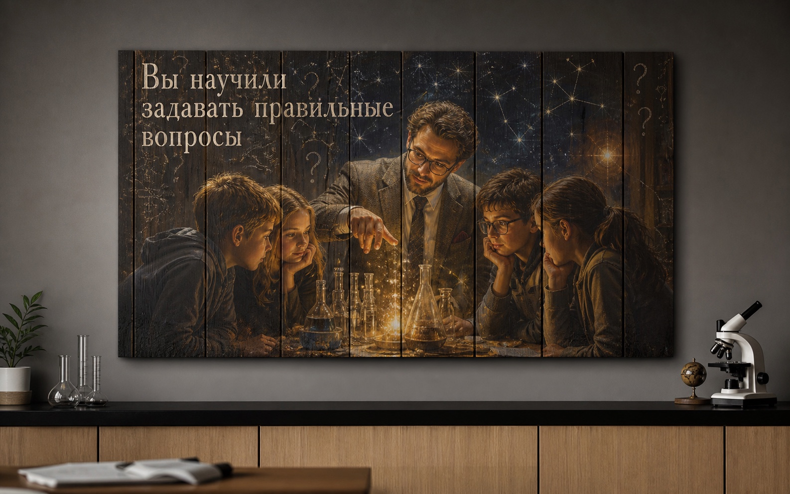 Картина на дереве по фотографии заказчика