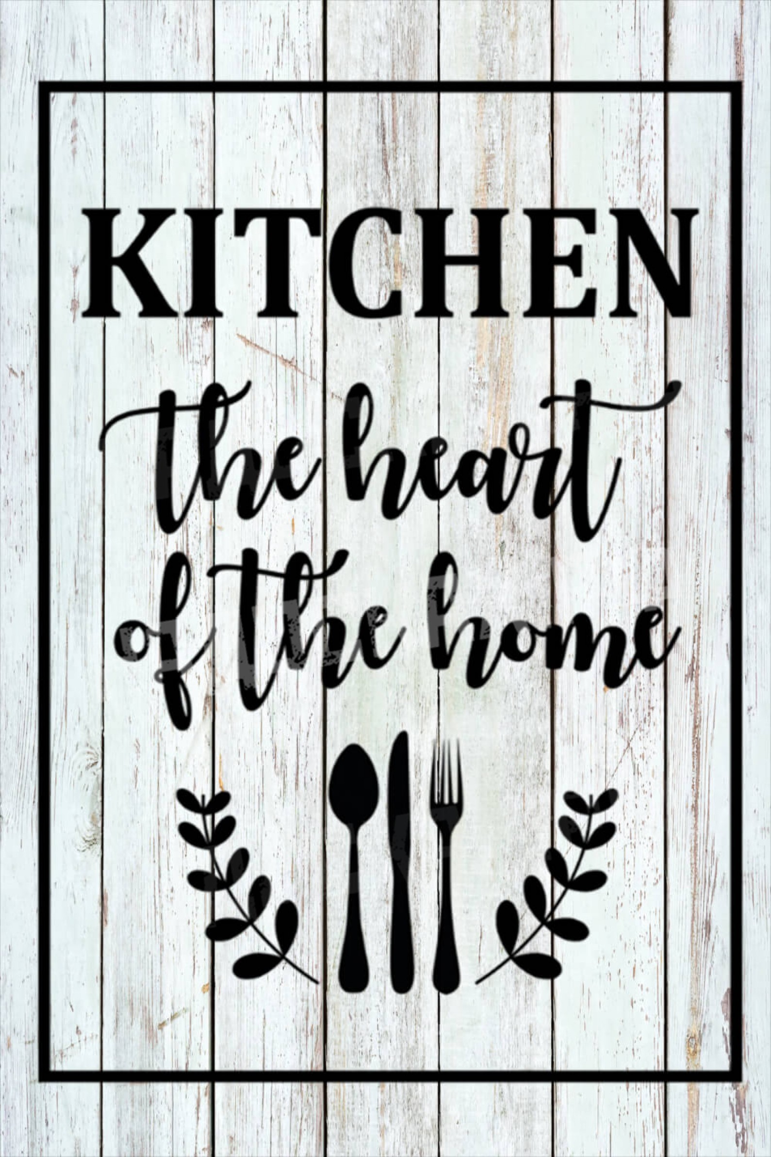 Надпись Kitchen the heart of the home