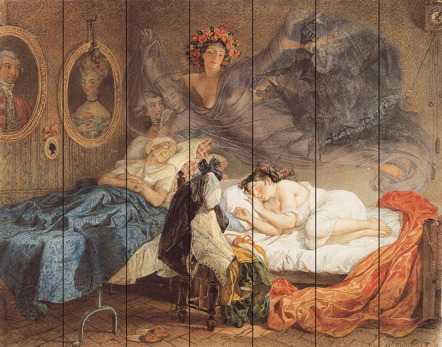 «Сон бабушки и внучки», 1829 г — Карл Брюллов